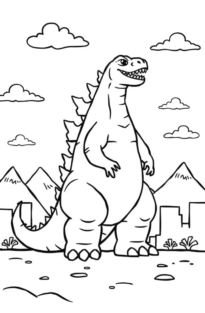 20 godzilla coloring pages