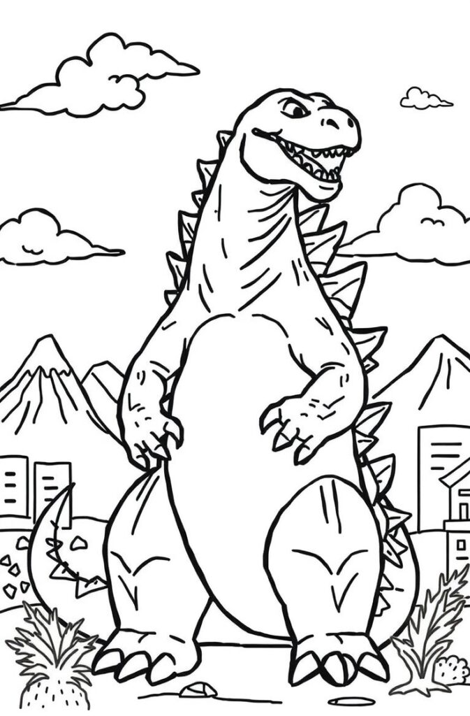 20 godzilla coloring pages