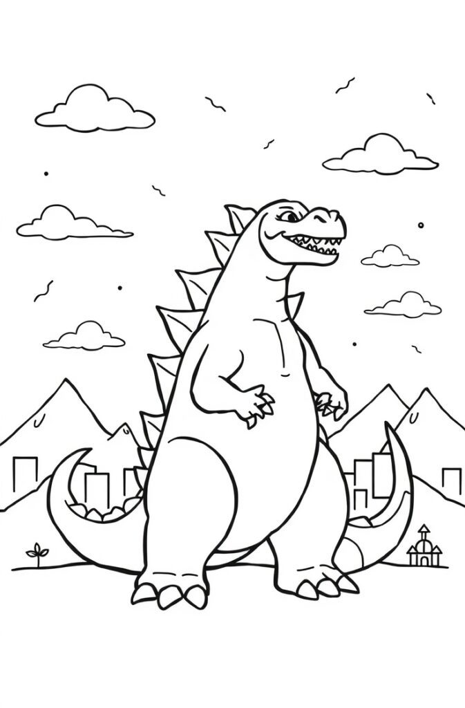 20 godzilla coloring pages