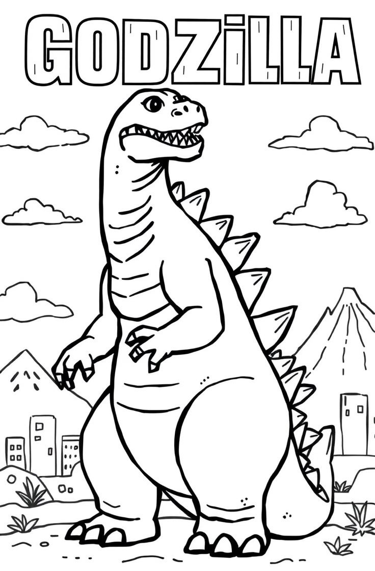 20 godzilla coloring pages