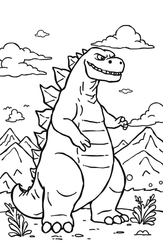20 godzilla coloring pages