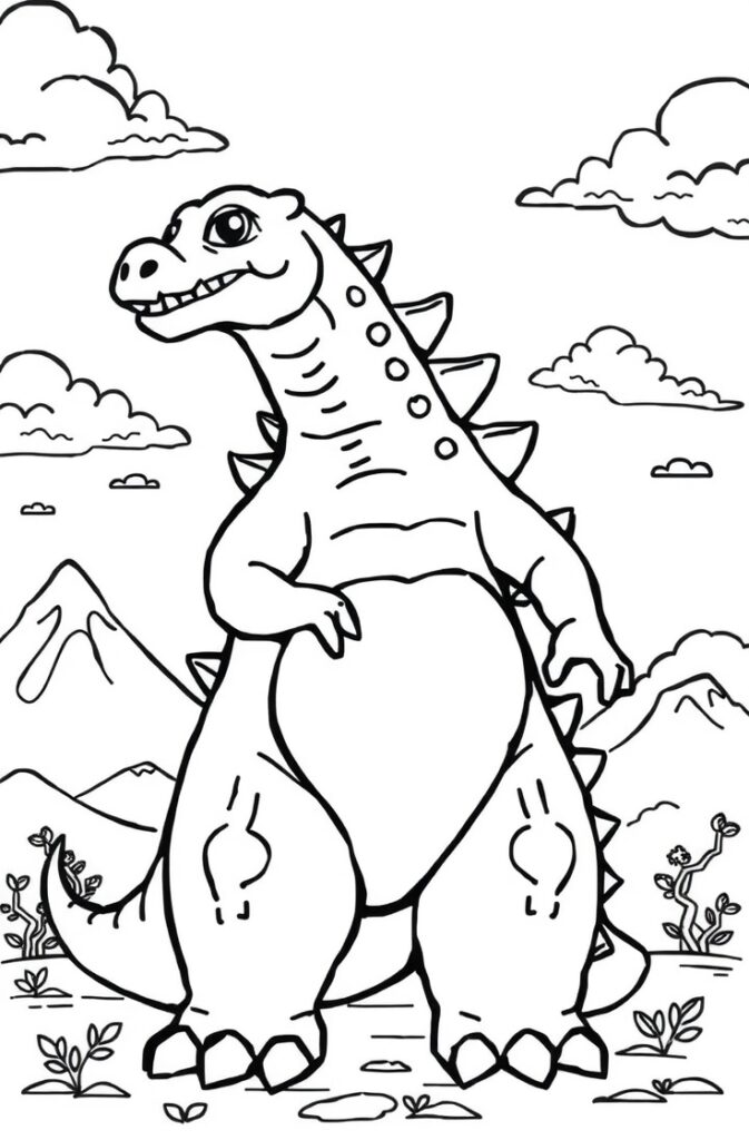 20 godzilla coloring pages