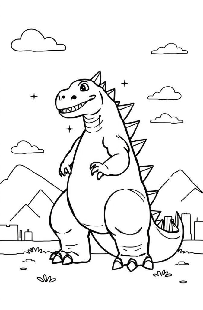 20 godzilla coloring pages