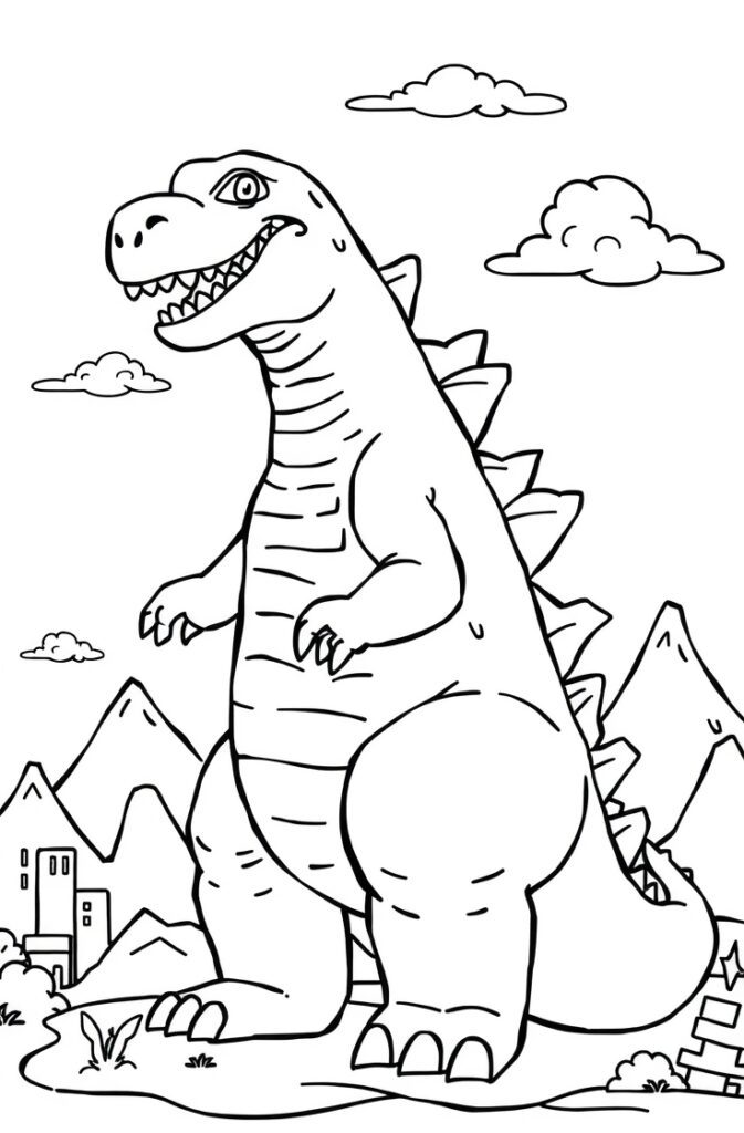 20 godzilla coloring pages