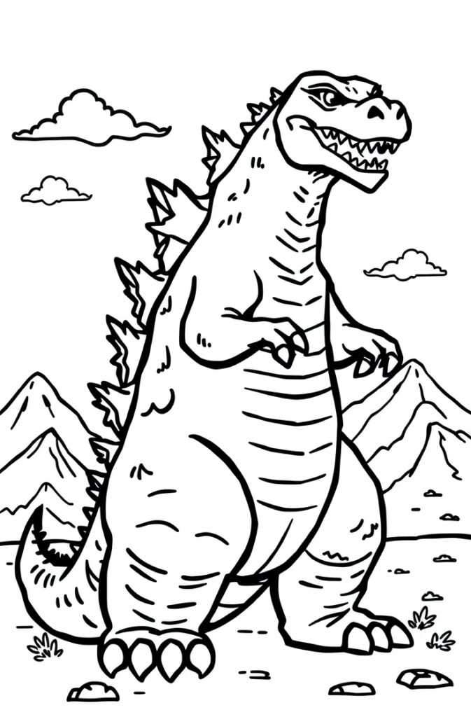 20 godzilla coloring pages