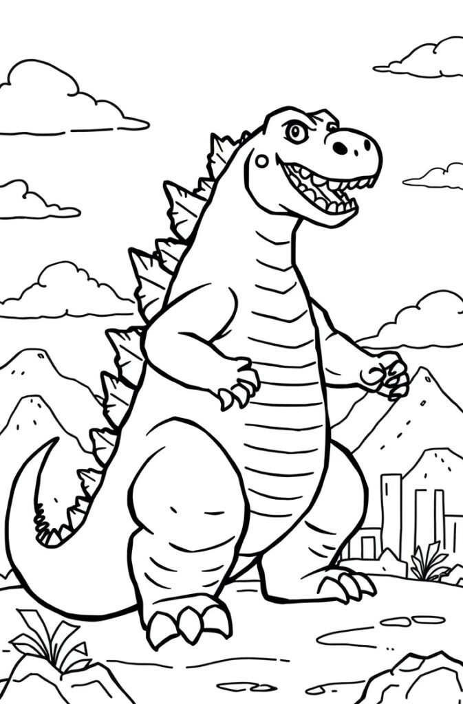 20 godzilla coloring pages