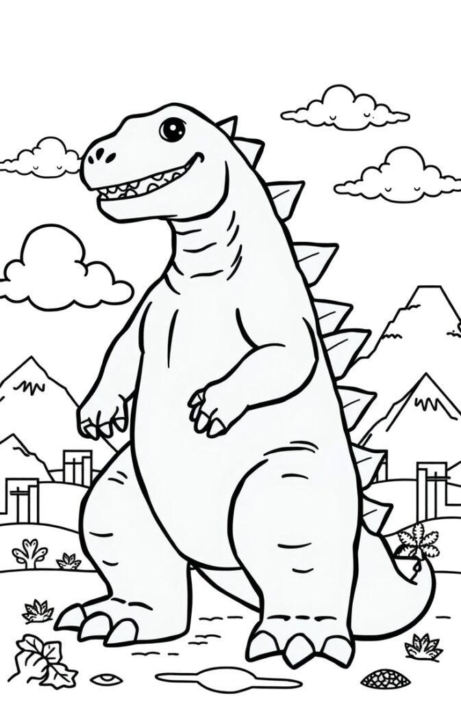 20 godzilla coloring pages