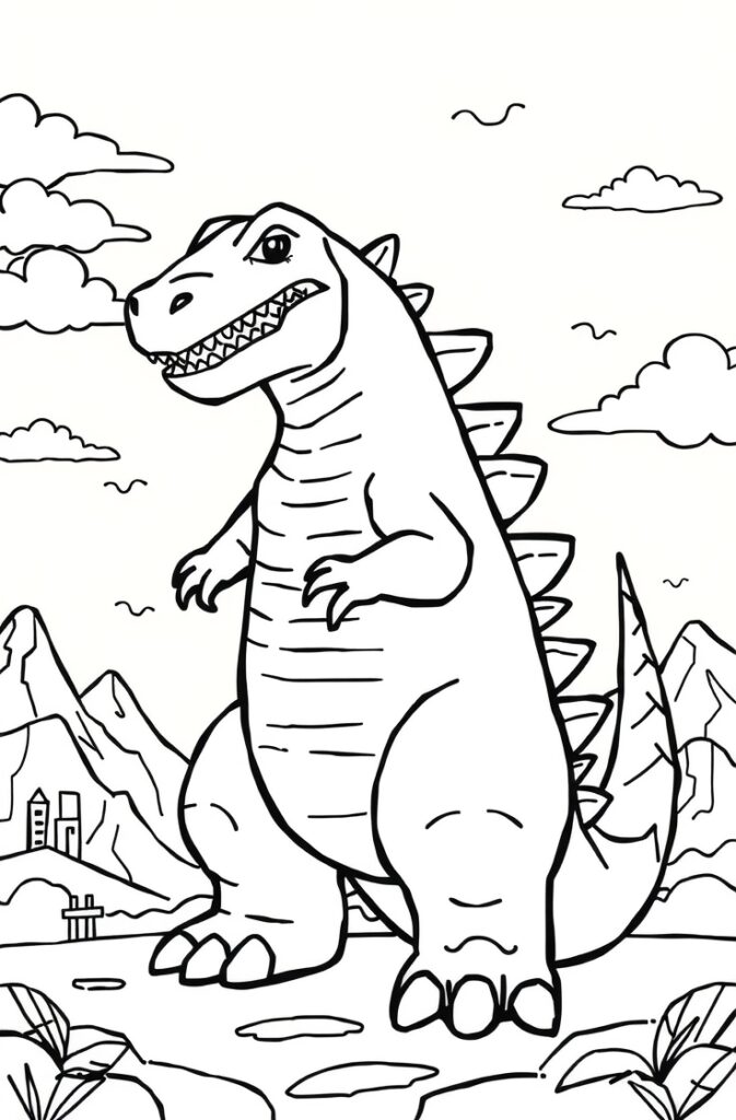 20 godzilla coloring pages