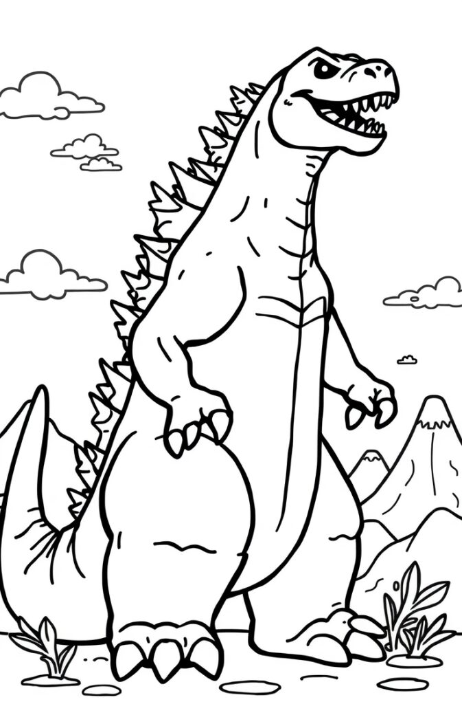 20 godzilla coloring pages