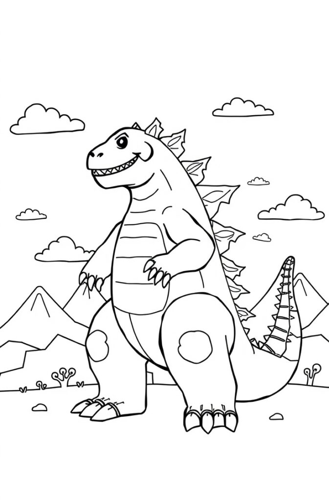 20 godzilla coloring pages