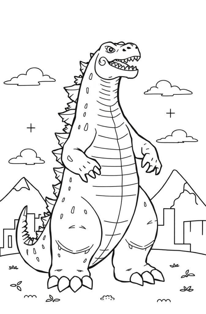 20 godzilla coloring pages