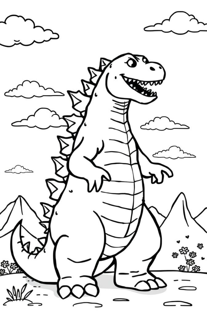 20 godzilla coloring pages