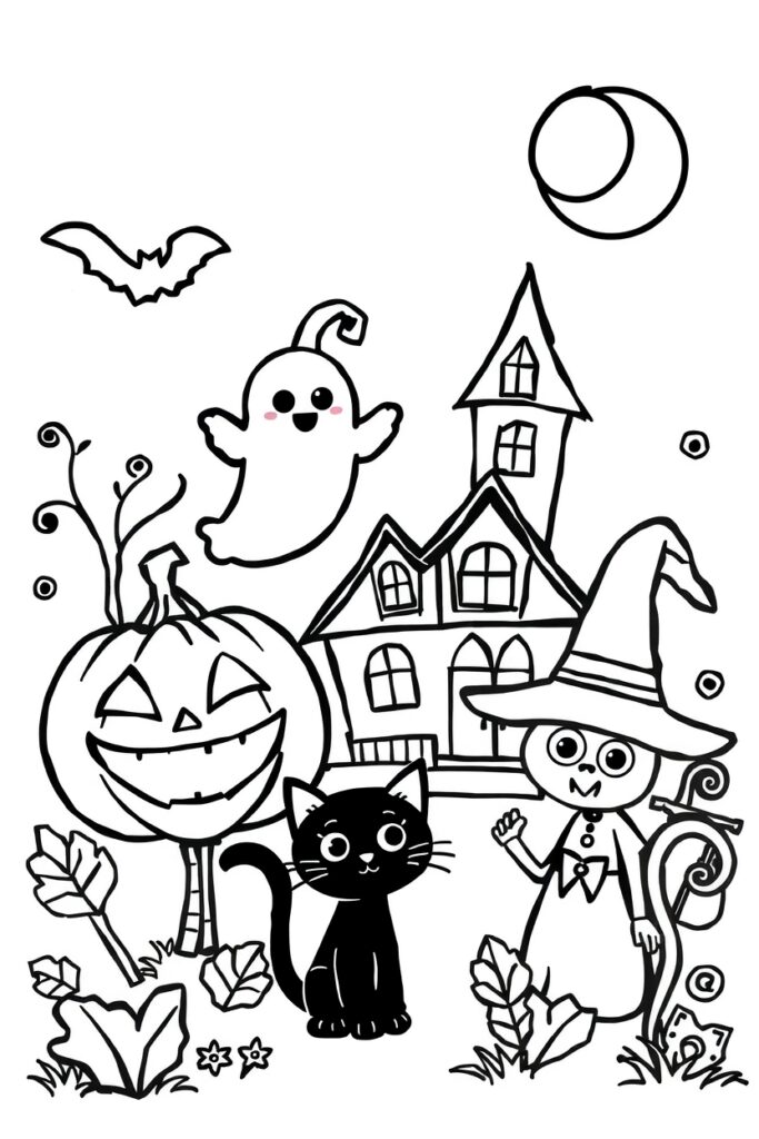 17 halloween coloring pages