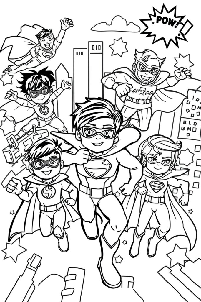 superhero coloring pages