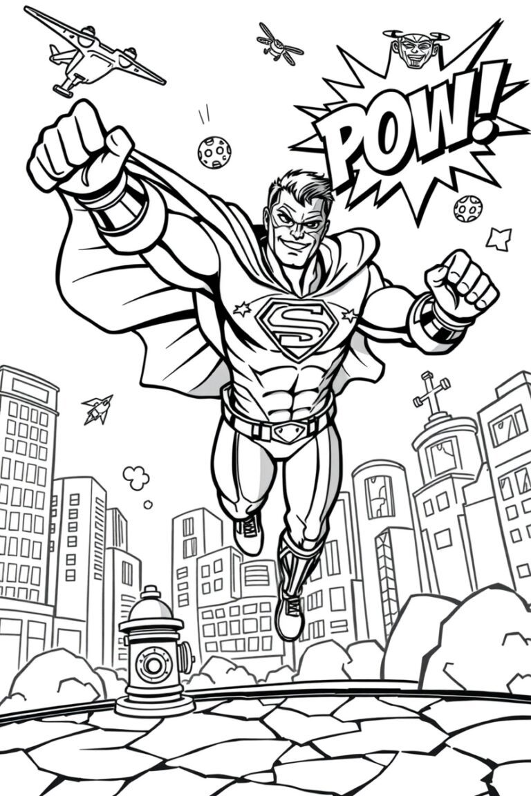 17 superhero coloring pages