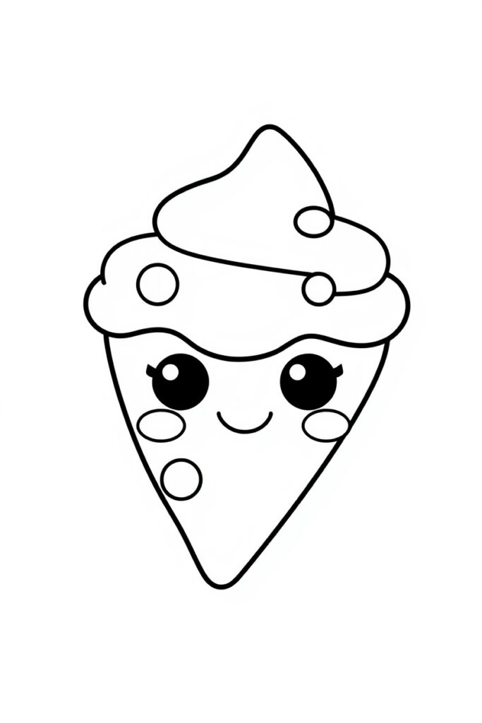 kawaii food coloring pages