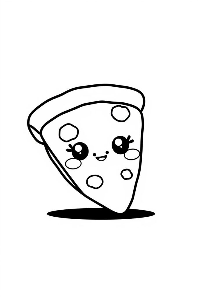kawaii food coloring pages