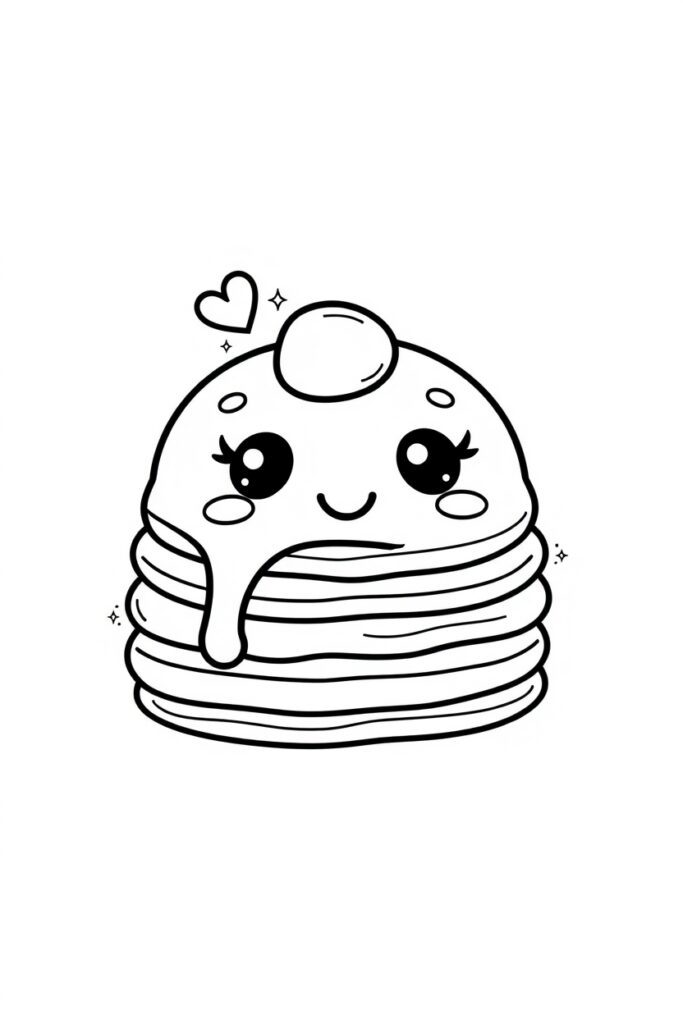 kawaii food coloring pages
