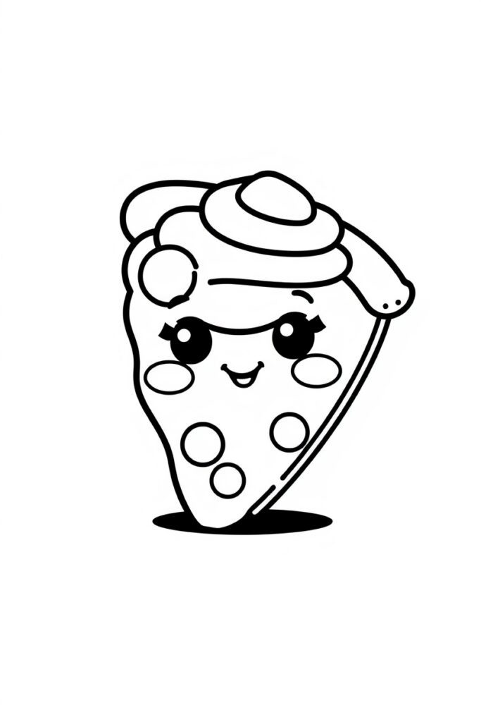 kawaii food coloring pages
