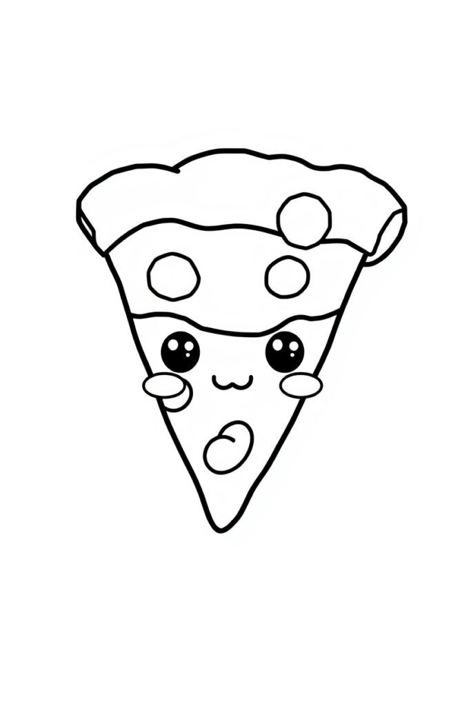kawaii food coloring pages