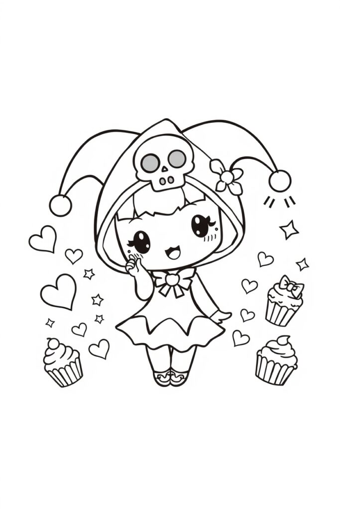 kuromi coloring pages (20 pages)
