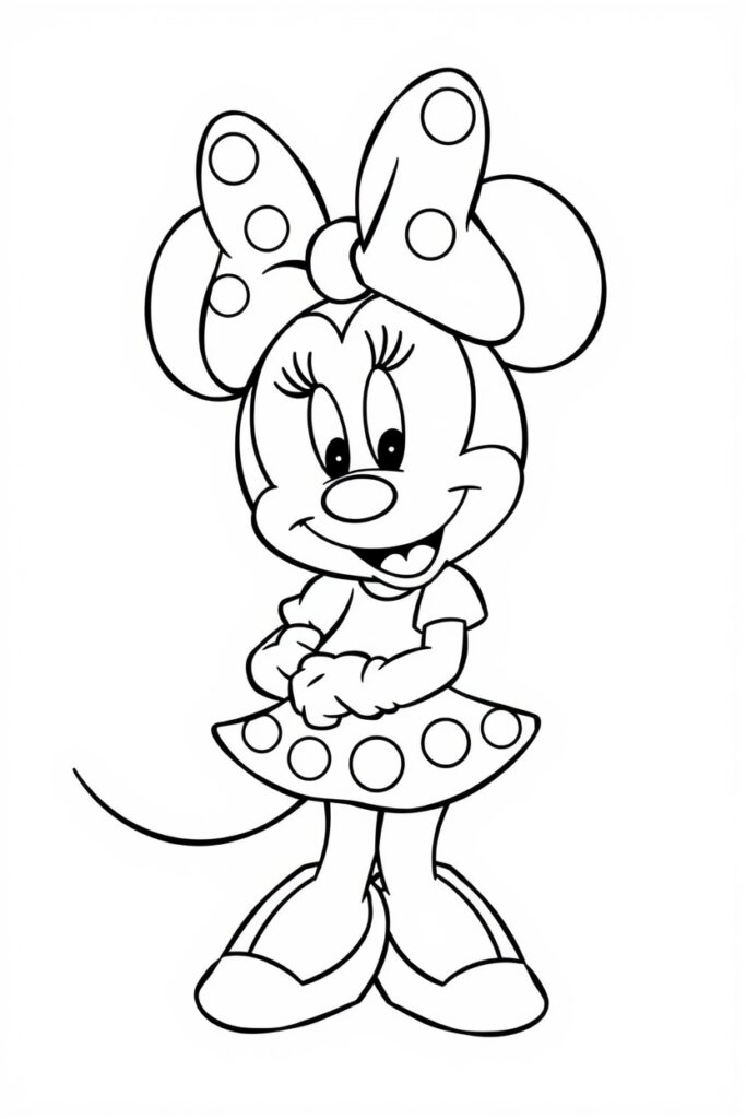 minnie mouse coloring page