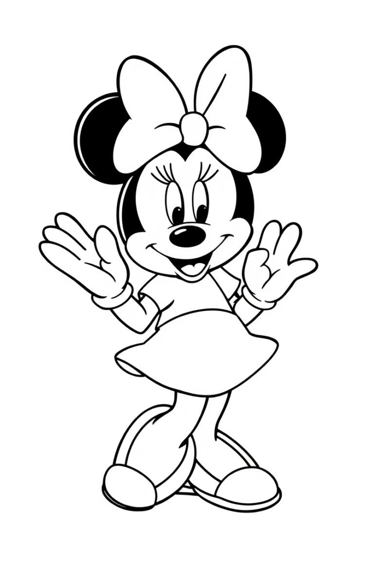 minnie mouse coloring page