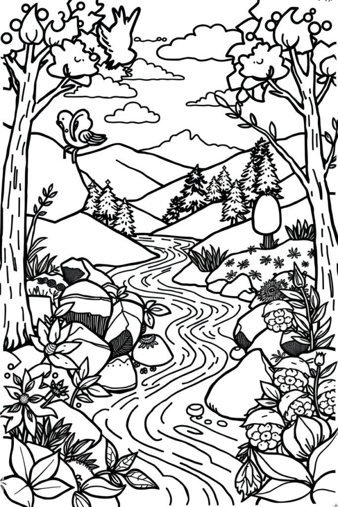 nature mandala coloring pages