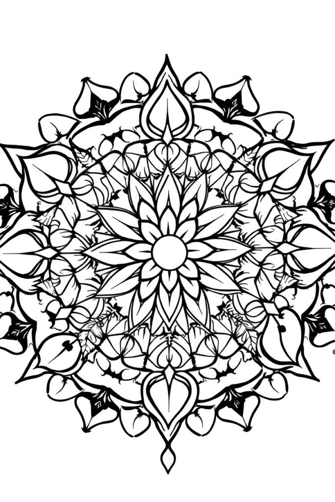 nature mandala coloring pages