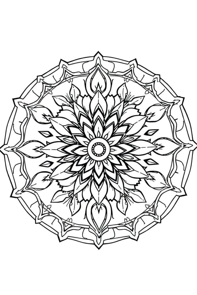 nature mandala coloring pages