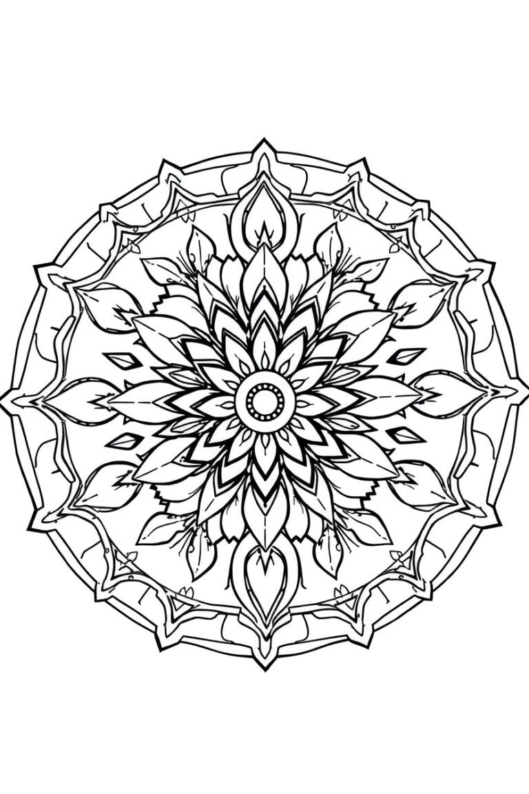 nature mandala coloring pages