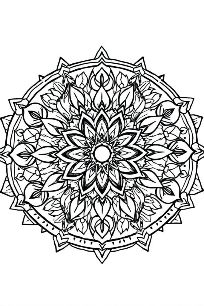nature mandala coloring pages