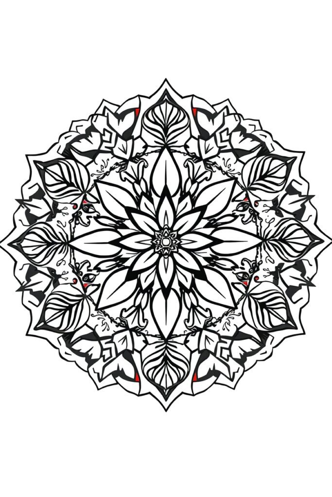nature mandala coloring pages
