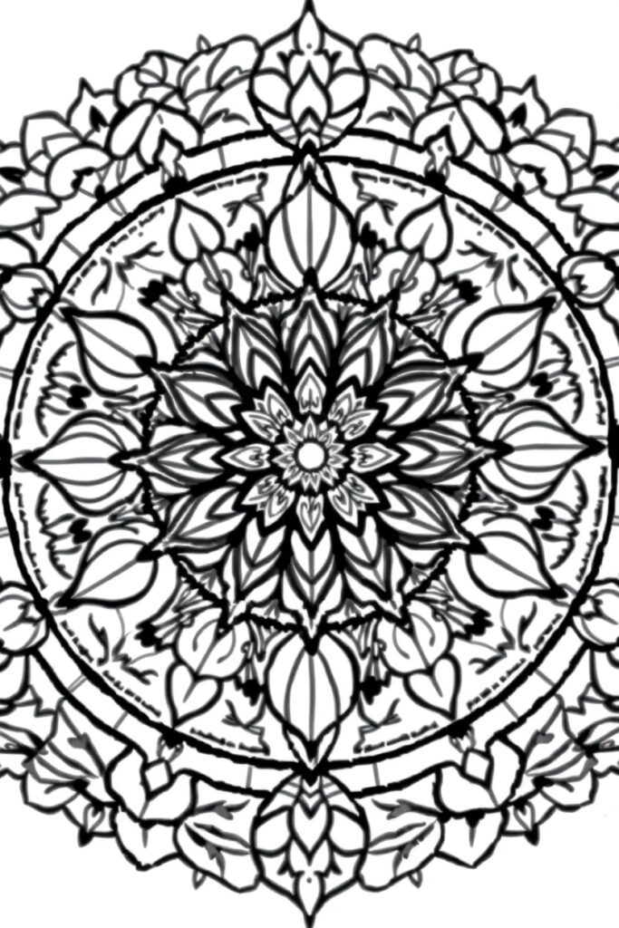 nature mandala coloring pages