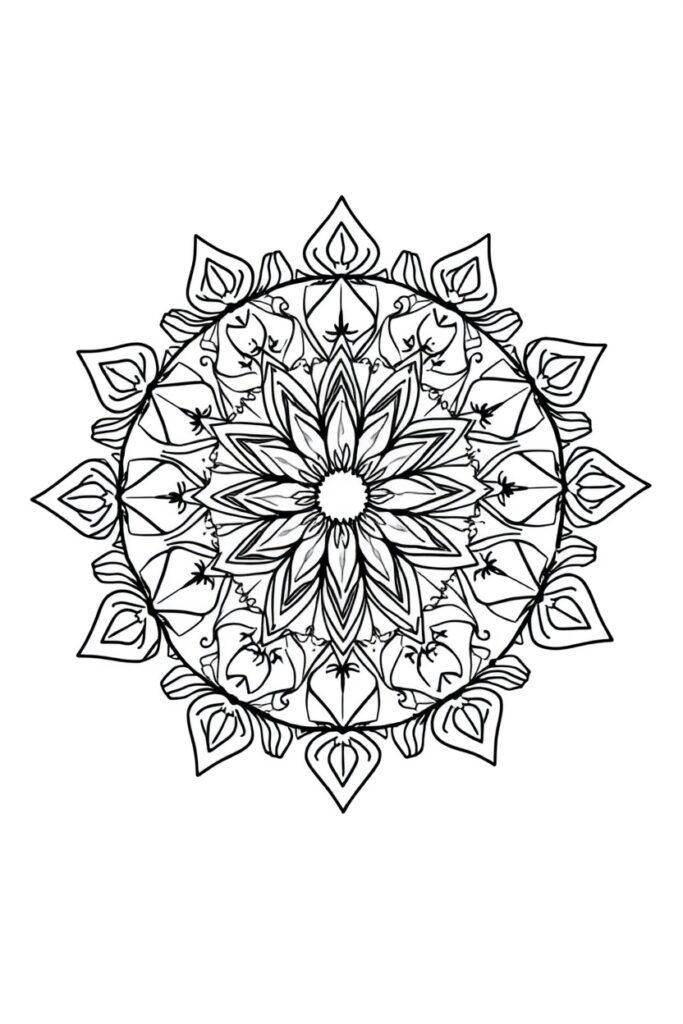 nature mandala coloring pages