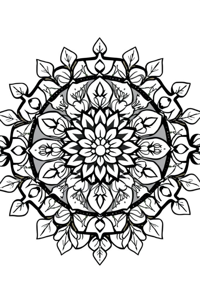 nature mandala coloring pages