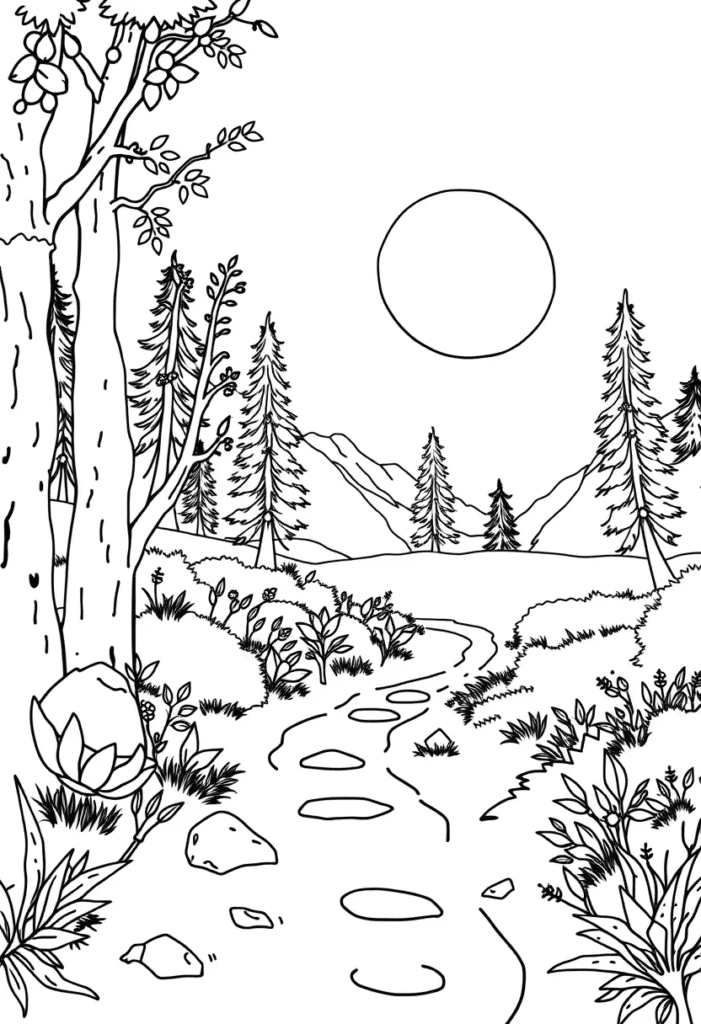 nature mandala coloring pages