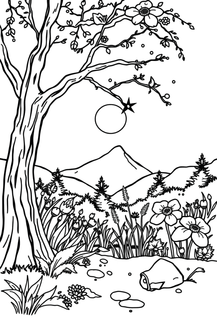 nature mandala coloring pages