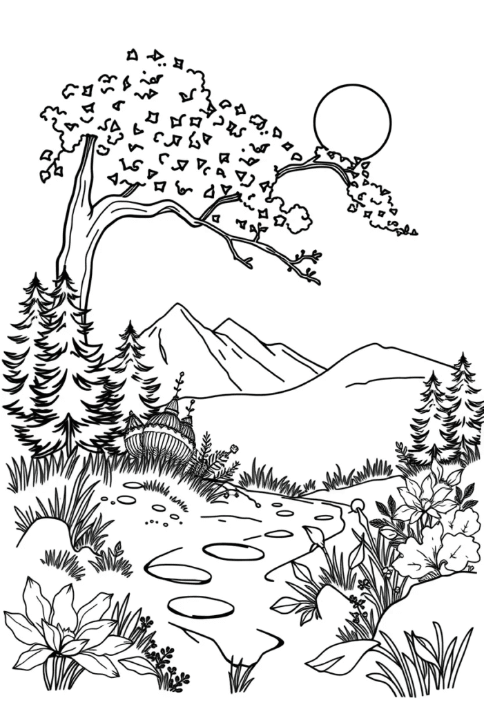 nature mandala coloring pages