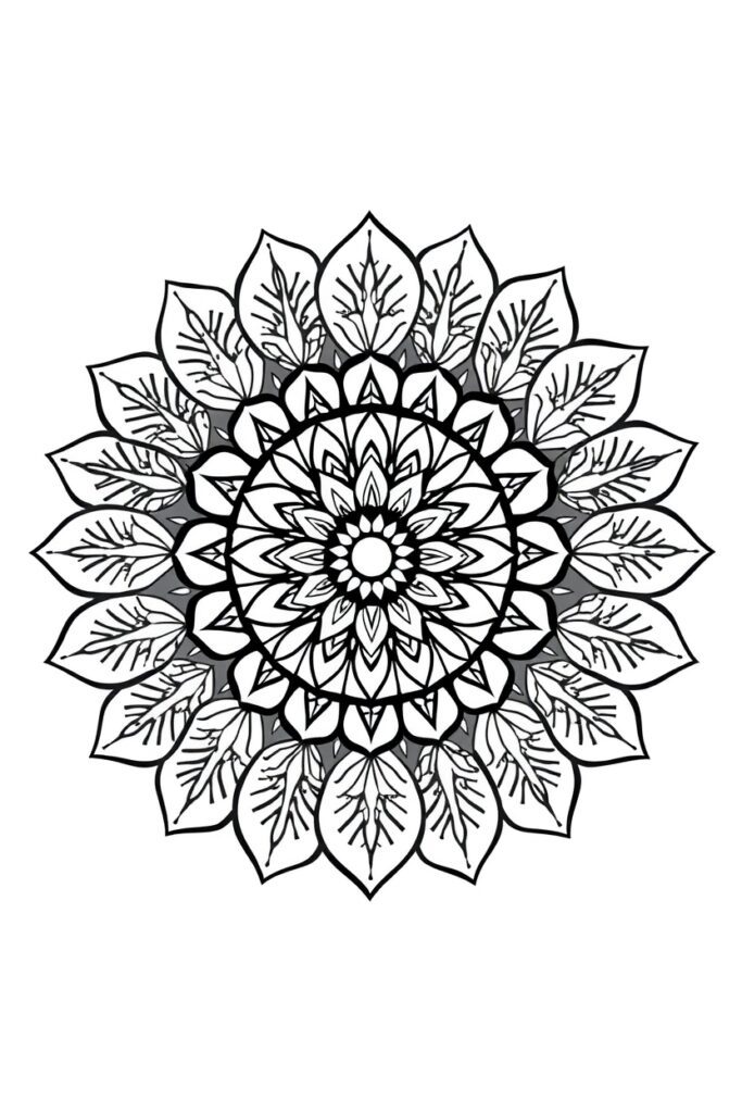 nature mandala coloring pages