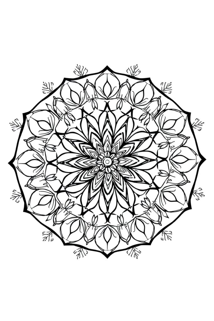 nature mandala coloring pages