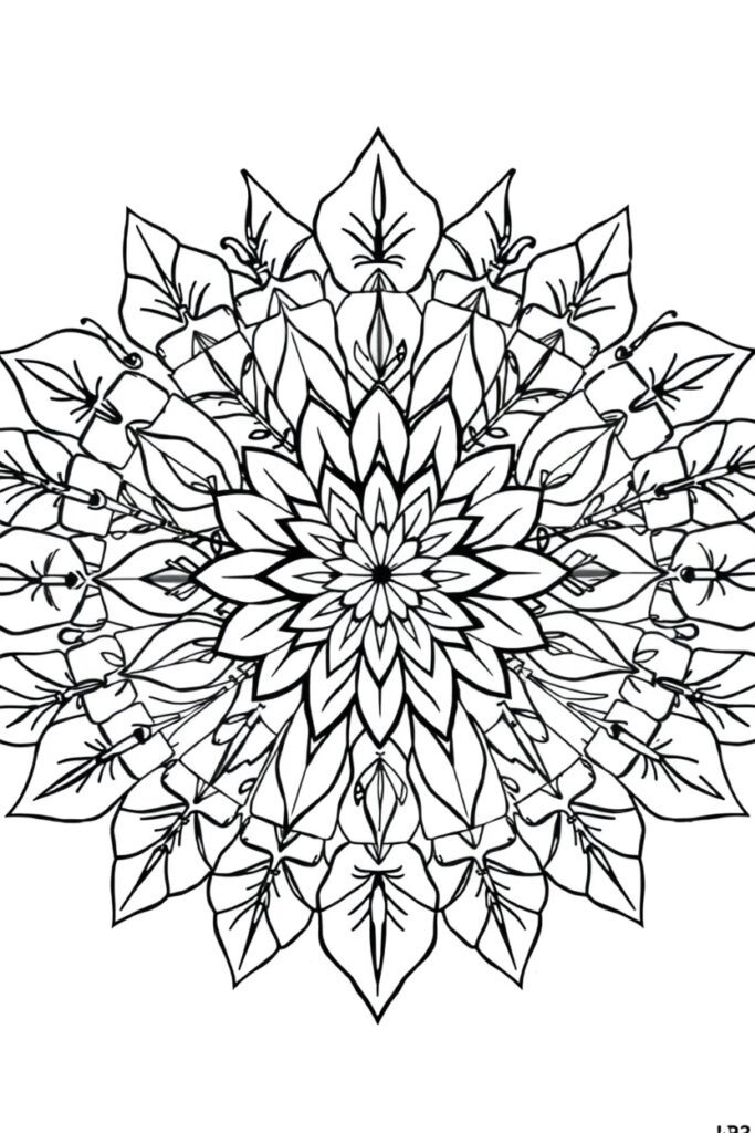 nature mandala coloring pages