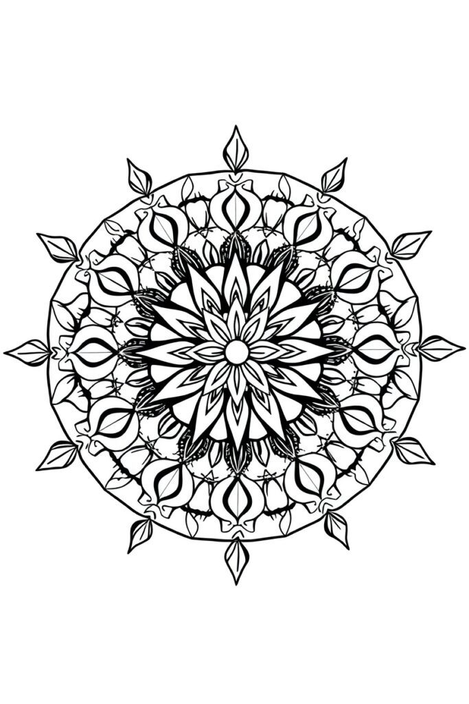 nature mandala coloring pages