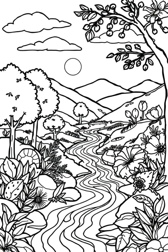 nature mandala coloring pages