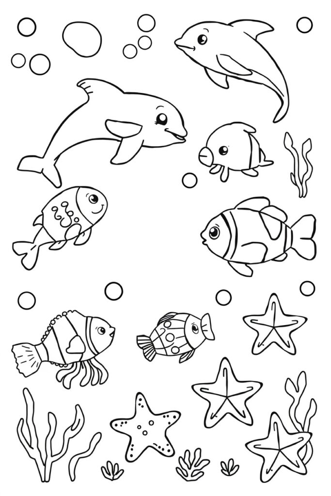 ocean animal coloring pages