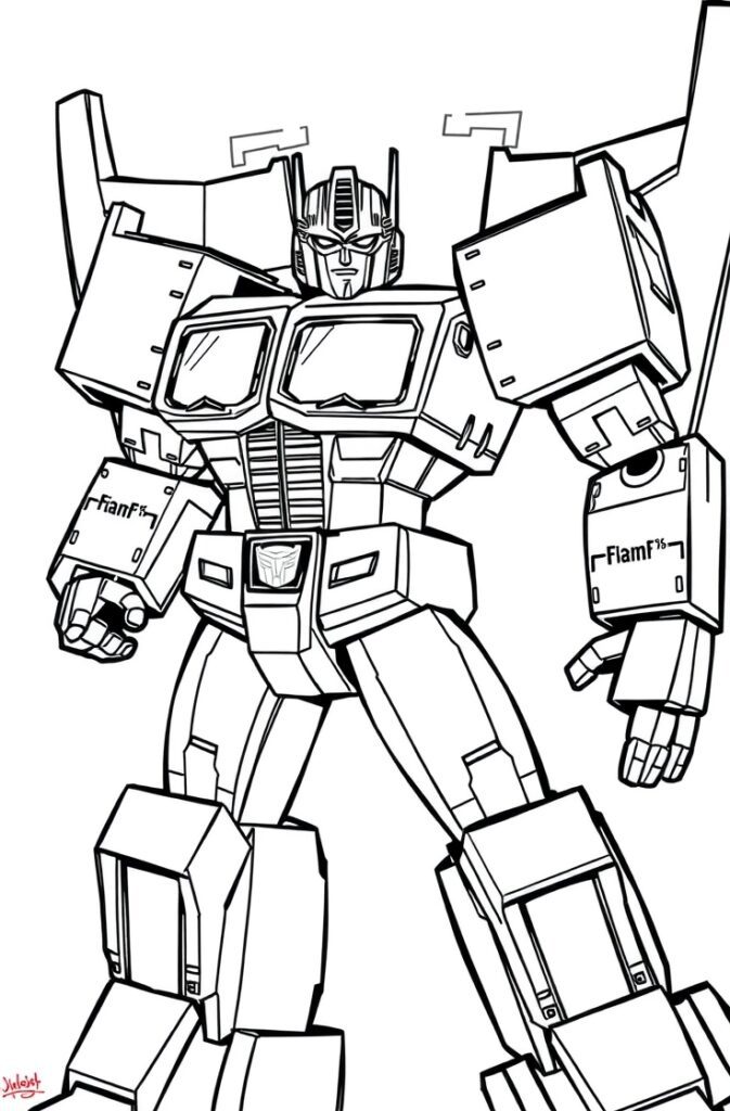20 optimus prime coloring pages