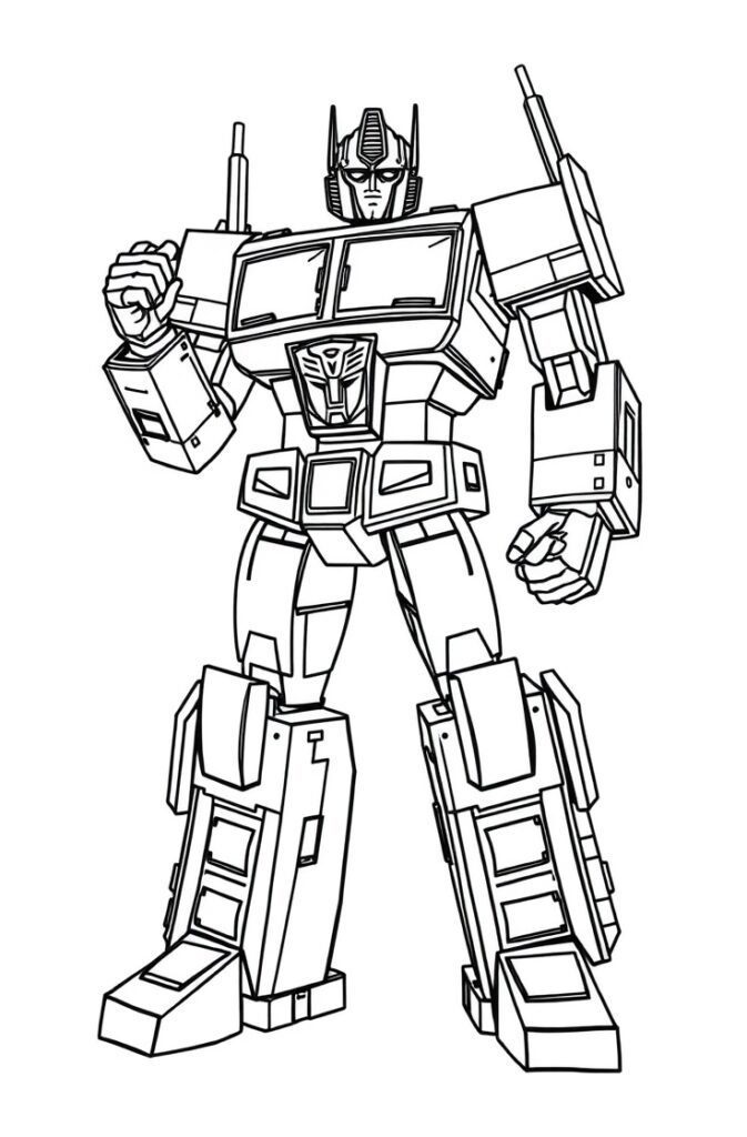 20 optimus prime coloring pages