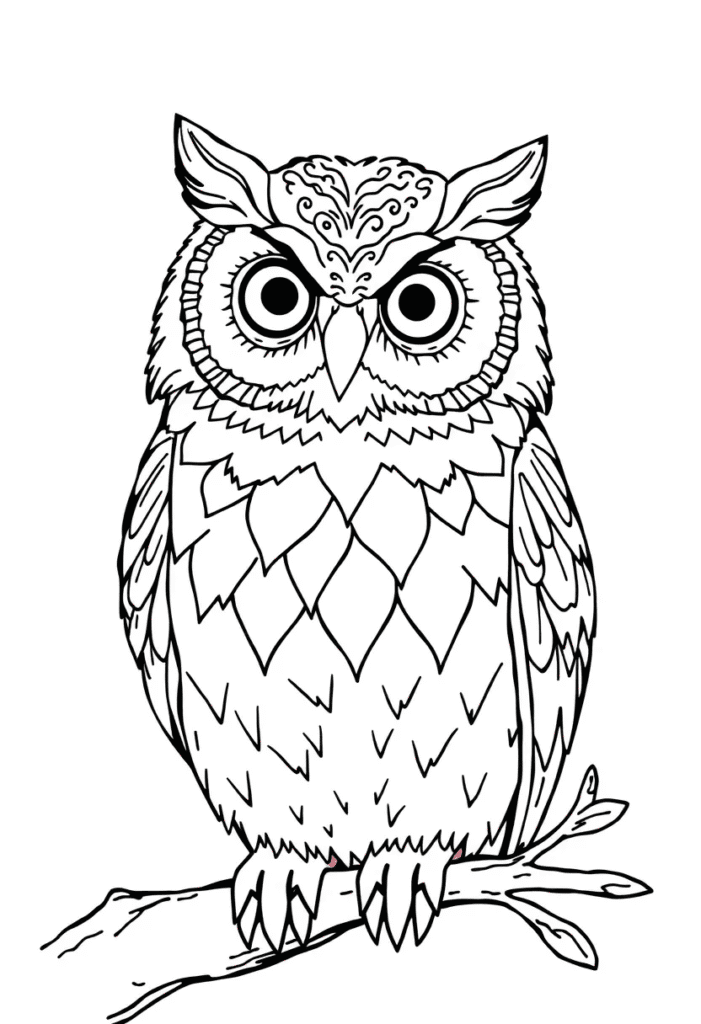 owl coloring pages printable