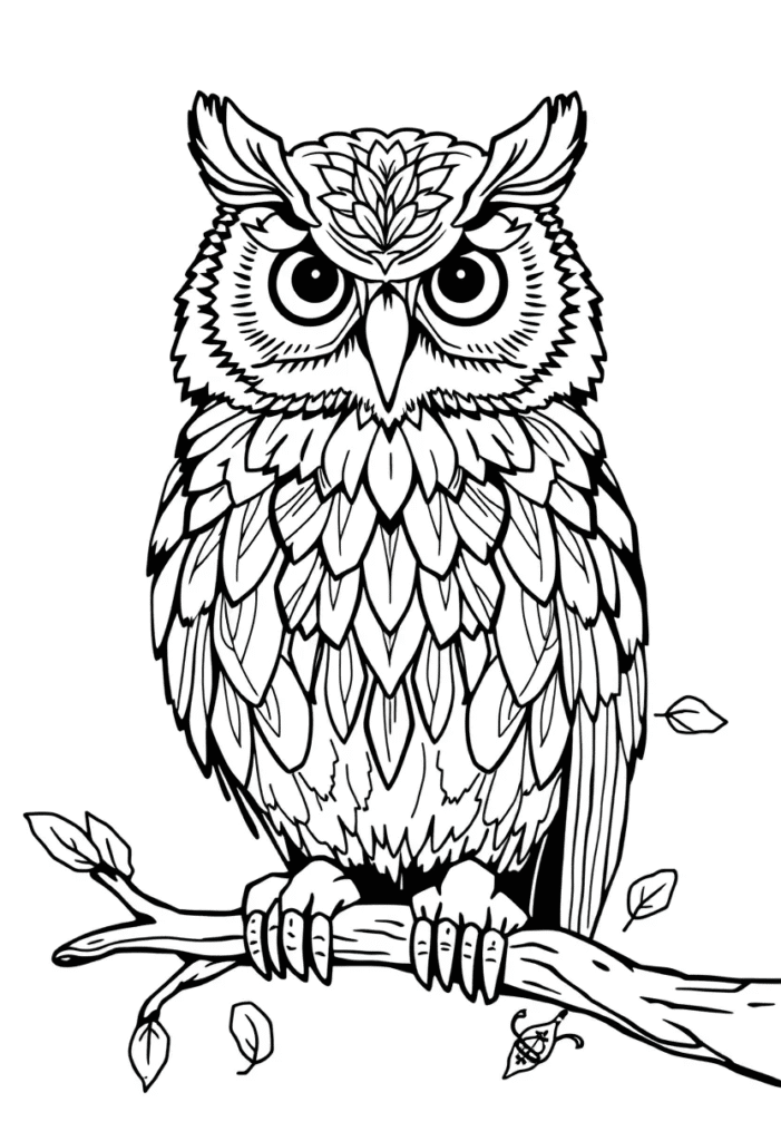 owl coloring pages printable