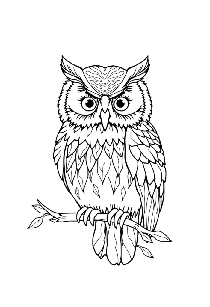 21 Owl coloring pages printable​